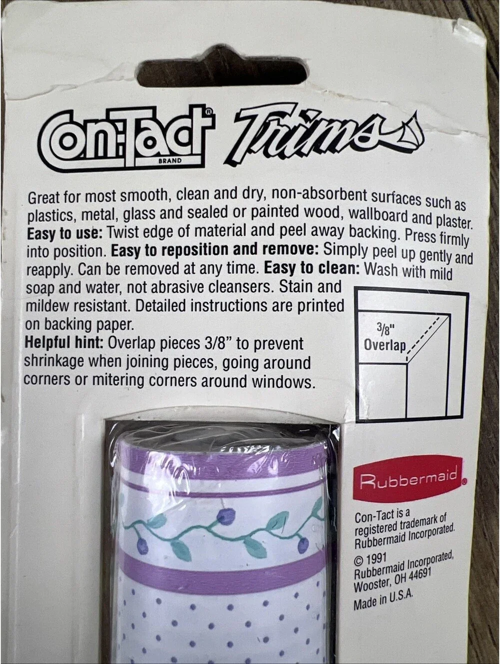 NEW Vintage 90s Con-Tact Wallpaper Trim Border Country Home Cottage Cozy